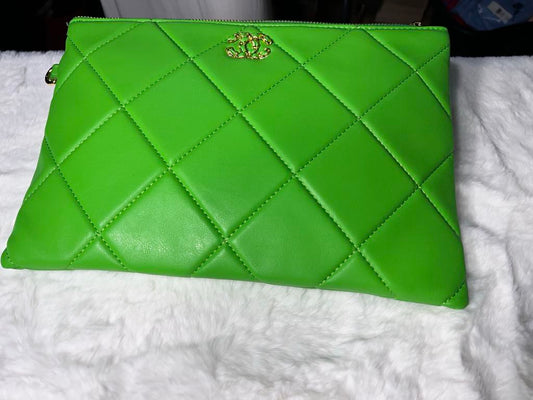 Neon Green Wristlet