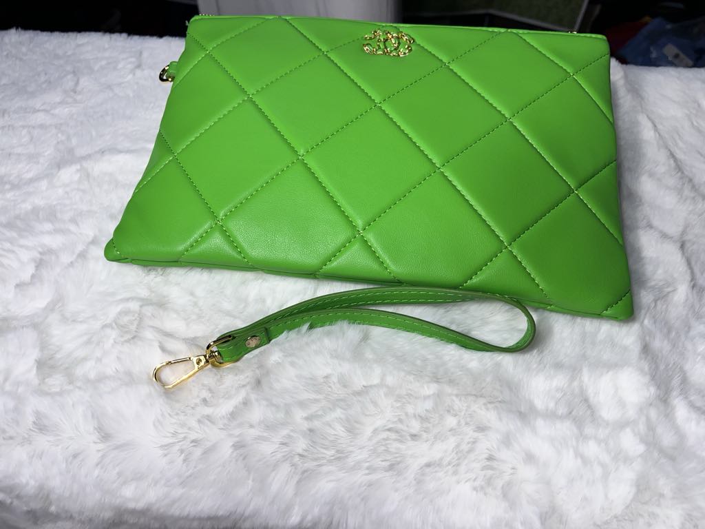 Neon Green Wristlet